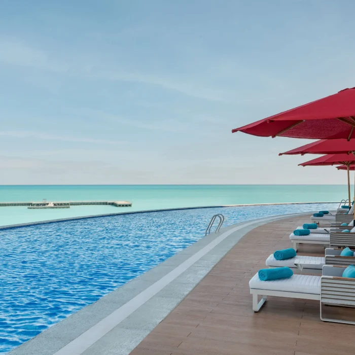 Rixos Premium EL- Alamein infinity pool view