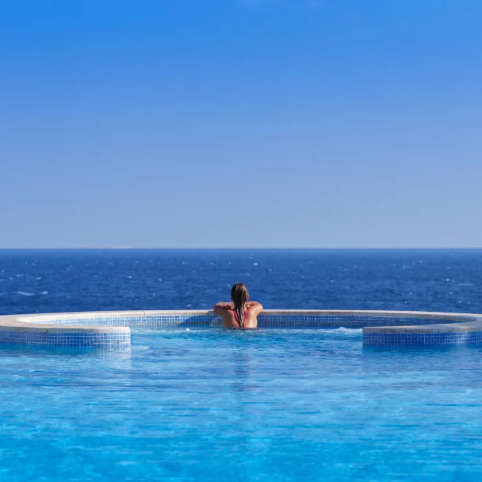 The Oberoi Beach Resort, Sahl Hasheesh pool overview