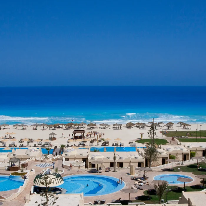 Borg El Arab Beach Hotel beach overview