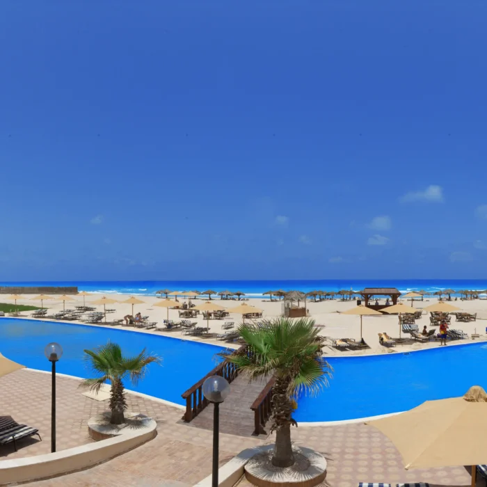 Borg El Arab Beach Hotel pool overview